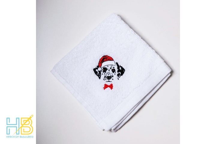 Салфетка декоративная "Рождественские собаки"/ "Christmas dogs" Далматинец