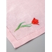 Салфетка декоративная "Тюльпан 1 ". Цвет: розовый / бирюза, 2 шт. в упак. 