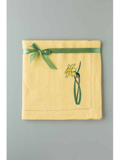 Салфетка декоративная  "Нарцисс". Цвет: желтый, 1 шт. в упак.